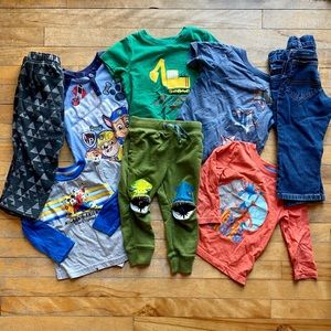 Lot of 8 boys 2T clothes, great mix!